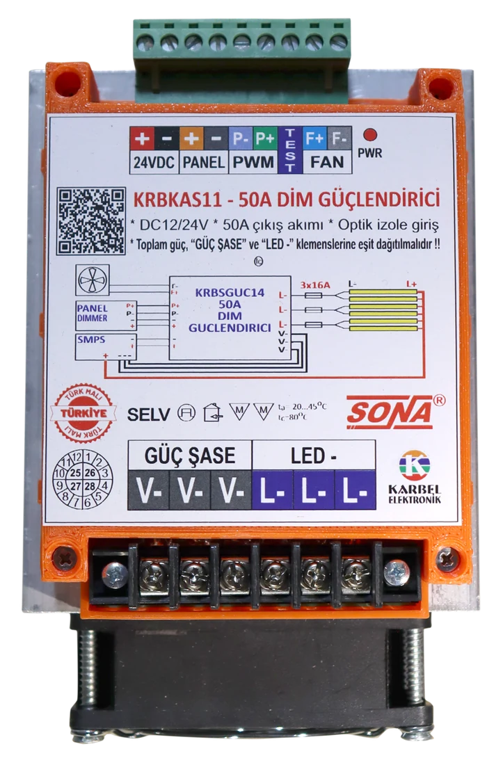 KRBKAS11 – 24V 50A 1 KANAL DİMMER GÜÇLENDİRİCİ