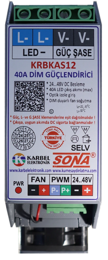 KRBKAS12 – 40A 24/48V DİMMER GÜÇLENDİRİCİ